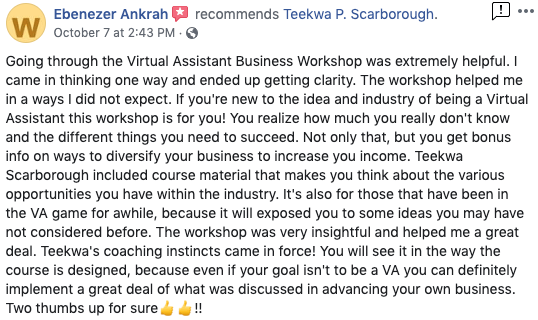 virtual assistant training